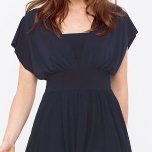 Chiffon convertible navy dress